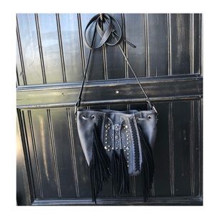Montana west fringe leather purse
